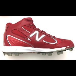 New Balance Size 14 Mens Athletic Shoes Cleats Red
